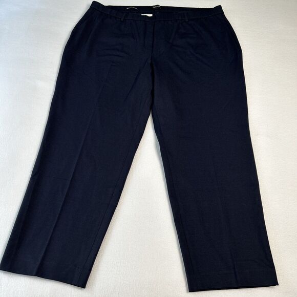 Talbots Women's Size 24W NWT Elastic Waist Pull On Straight Leg Pants Blue - Picture 2 of 8